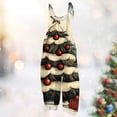 thumbnail image 2 of Iaqnaocc Christmas Womens Jumpsuit one piece Sleeveless Jumpers Loose Fit Adjustable Strap Jumpsuits Baggy Cotton Linen Holiday Overalls Khaki 2XL, 2 of 3