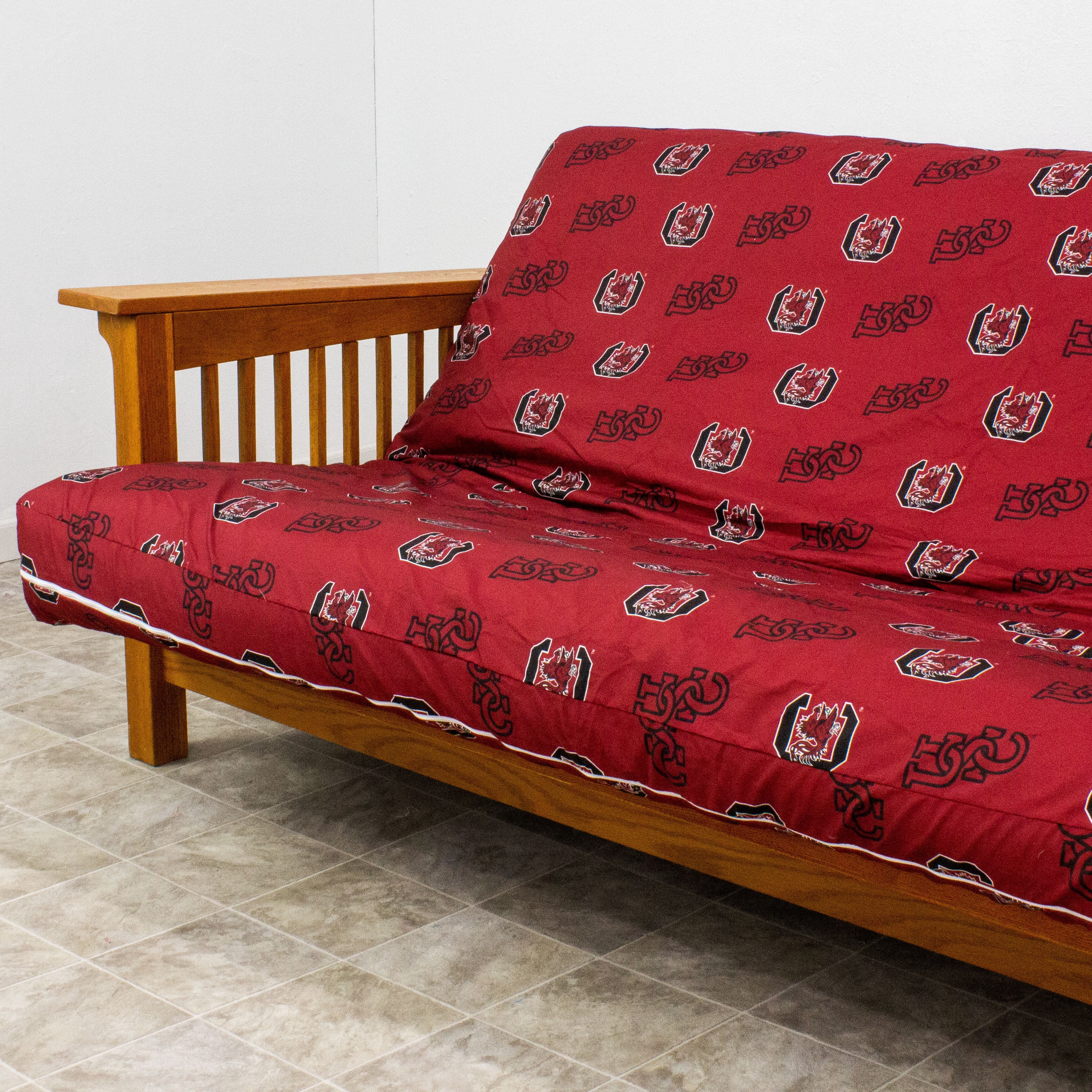 South Carolina Gamecocks Futon Cover - Full size fits 6 and 8 inch mats