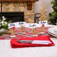 thumbnail image 3 of National Tree Company Christmas Decorations, Brown, Gingerbread Cookie, Name Card Holder, Set of 4, 3 Inches, 3 of 5