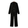 thumbnail image 4 of Zormilly Sweatsuits Women 2 Piece Outfit Button Down Jackets Straight Leg Sweatpants Fall Outfit Sets with Pockets, S-2XL, 4 of 5