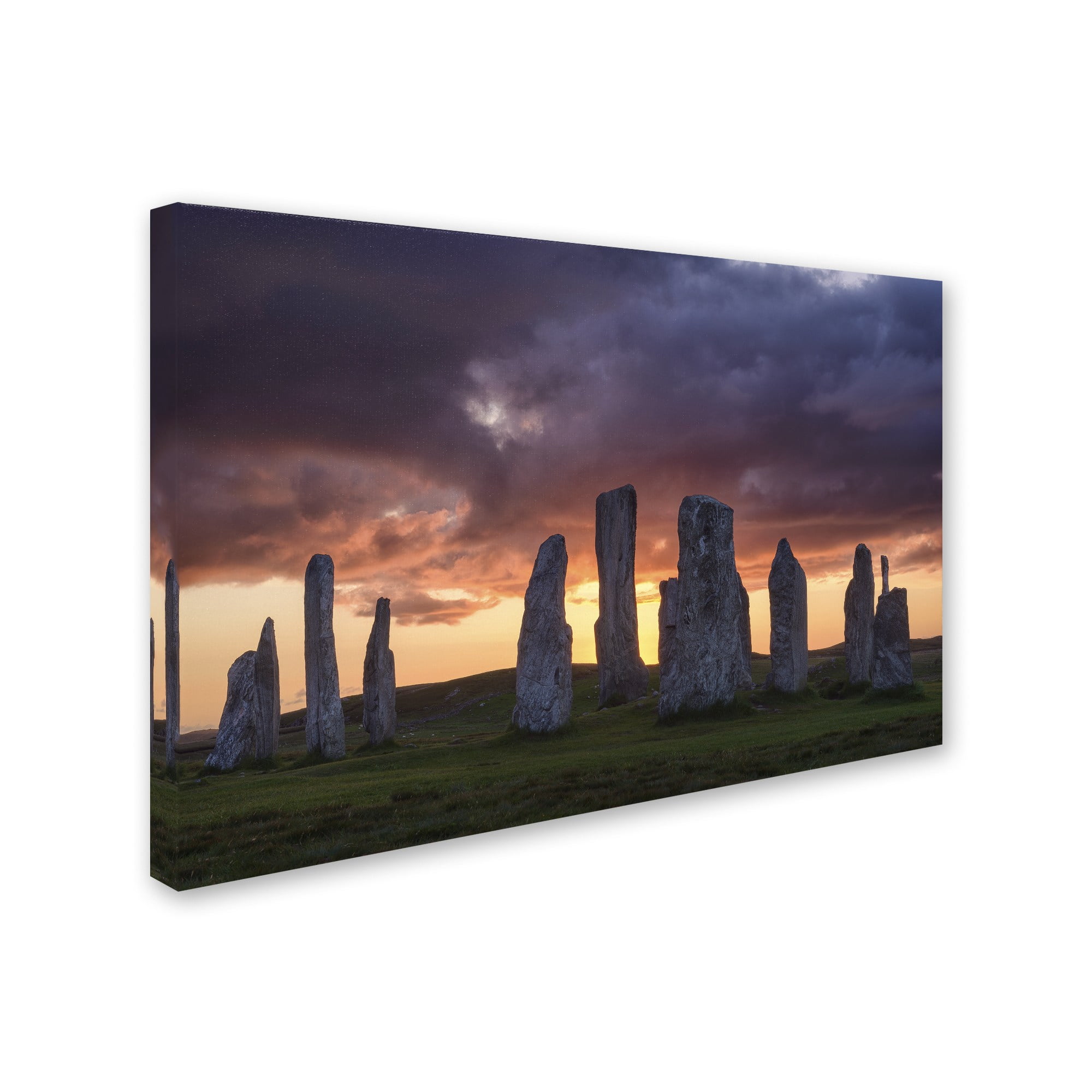 Trademark Fine Art 'Callanish Sunset' Canvas Art by Michael Blanchette Photography