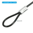 thumbnail image 2 of Uxcell Safety Cable Lock Steel Stage Lighting Security Wire Ropes Black 2mmx0.5m 6Pcs, 2 of 6