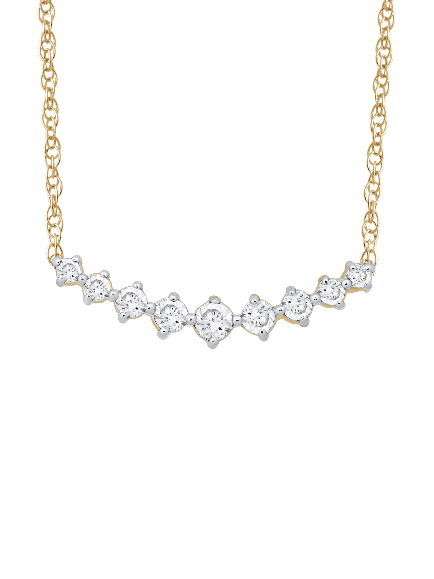 Brilliance Fine Jewelry 10KT Yellow Gold 1/5ct diamond Fashion Necklace