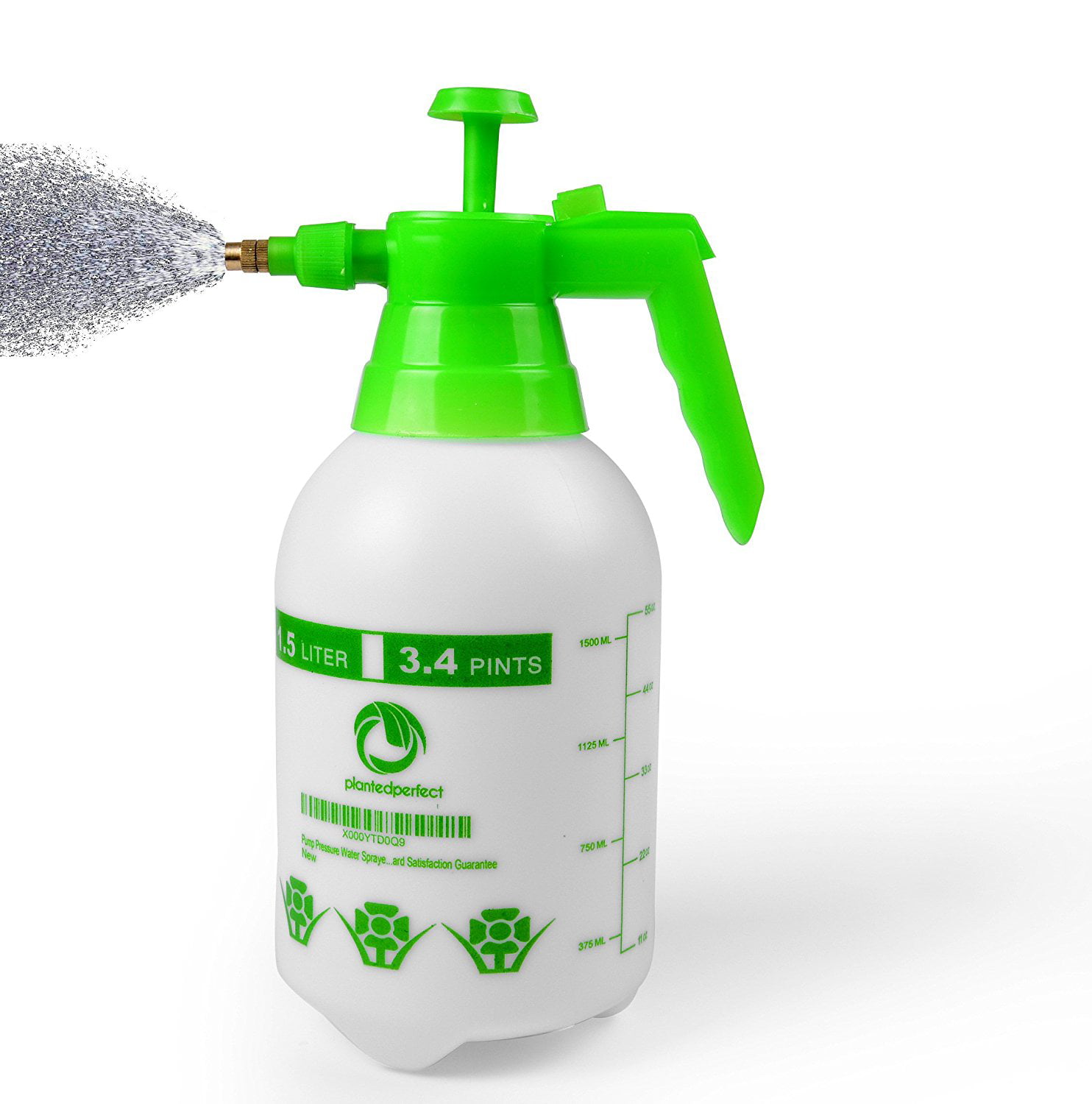 1.5L Garden Pressure Spray Bottle Portable Hand Pump Sprayer Weed Chemical Patio 