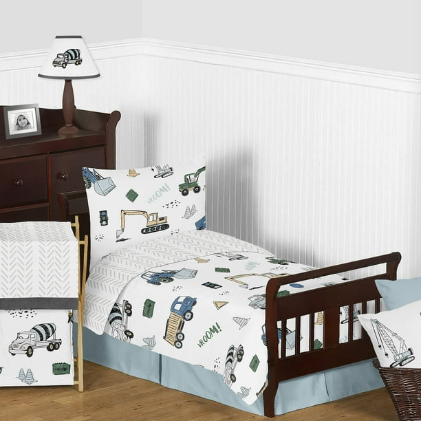 Sweet Jojo Designs construction Truck Boy Toddler Kid Bedding Set