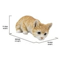 thumbnail image 4 of Décoration de Jardin Statue d'Animal Chat Regardant par-Dessus - Tabby Orange, 4 of 5