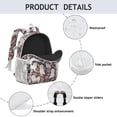 thumbnail image 4 of Shih Tzu Dog and Flower Floral Backpack for School,Cute School Bag,Schoolbag with Adjustable Shoulder Straps & Padded Back,15"x11.42"x5.5", 4 of 6