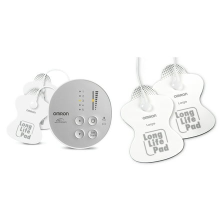 Omron PM400 Pocket Pain Pro Tens Unit & PMLLPAD-L ElectroTHERAPY TENS Long-Life Pads