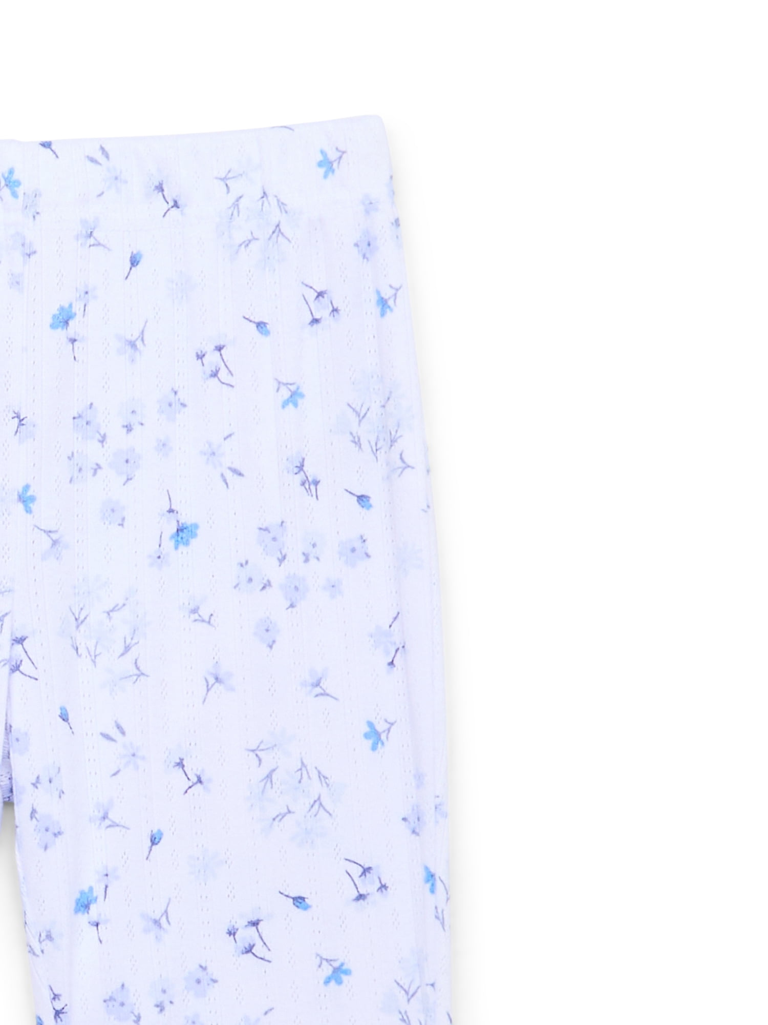Wonder Nation Girls Pointelle Top and Flare Pants Pajama Set, 2-Piece, Sizes 4-18 Plus