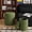 Olive Green, variant on Pinmoco Corduroy Round Storage Ottoman Set of 2, Upholstered Vanity Stool, Foot Stool with Decorative Ribbon for Living Room Bedroom, Olive Green