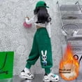 thumbnail image 1 of Pantalones con forro polar para niños, pantalones gruesos informales de estilo otoño/invierno, pantalones de chándal grandes para mujeres y niños, ropa exterior de invierno, 1 of 5