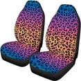 thumbnail image 5 of Pzuqiu Colorful Leopard Car Seat Cover Full Set 4 Pack Lightweight Vehicle Cushion Protectors Interior Accessories Easy to Install Automotive Interior Accessories Universal Fit Most Sedans, 5 of 7