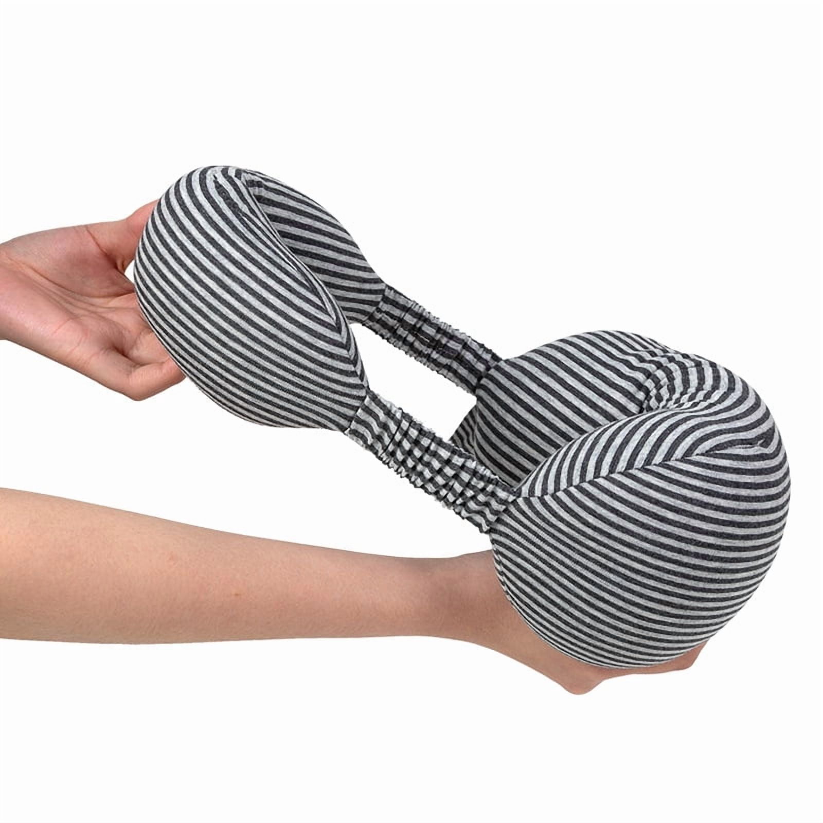 1pcs Sleep Mask for Side Sleeper Women Men,Eye Mask for Sleeping Light Blocking, Soft Breathable Night Blindfold, 2-In-1 (Eye Mask And Pillow)，Travel,Solid Light Gray