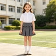 thumbnail image 2 of NinXxx Pleated Bow Detail Skirt Lightweight Underskirt Lined Summer Grey 3-4 Years, 2 of 5