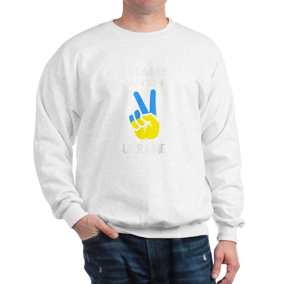 CafePress - Support Ukraine I Stand With Ukraine Uk Sweatshirt - Crew Neck Sweatshirt