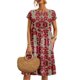 thumbnail image 1 of Vestido midi Zhyaj, túnica holgada de algodón con bolsillos para mujer, 1 of 7