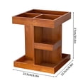thumbnail image 4 of Cosmetic Storage Box, 360 Degree Rotating Makeup Organizer, Wooden Makeup Holder Cosmetic Rack For Countertop Living Room Bathroom Desktop, 4 of 7