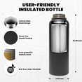 thumbnail image 5 of Insulated Water Bottle 40 oz, Triple Wall Vacuum Stainless Steel (Cold for 48 Hrs), Leak Proof & BPA-Free, Half Gallon Water Flask Jug with Paracord Handle & Straw Spout Lids, 5 of 5