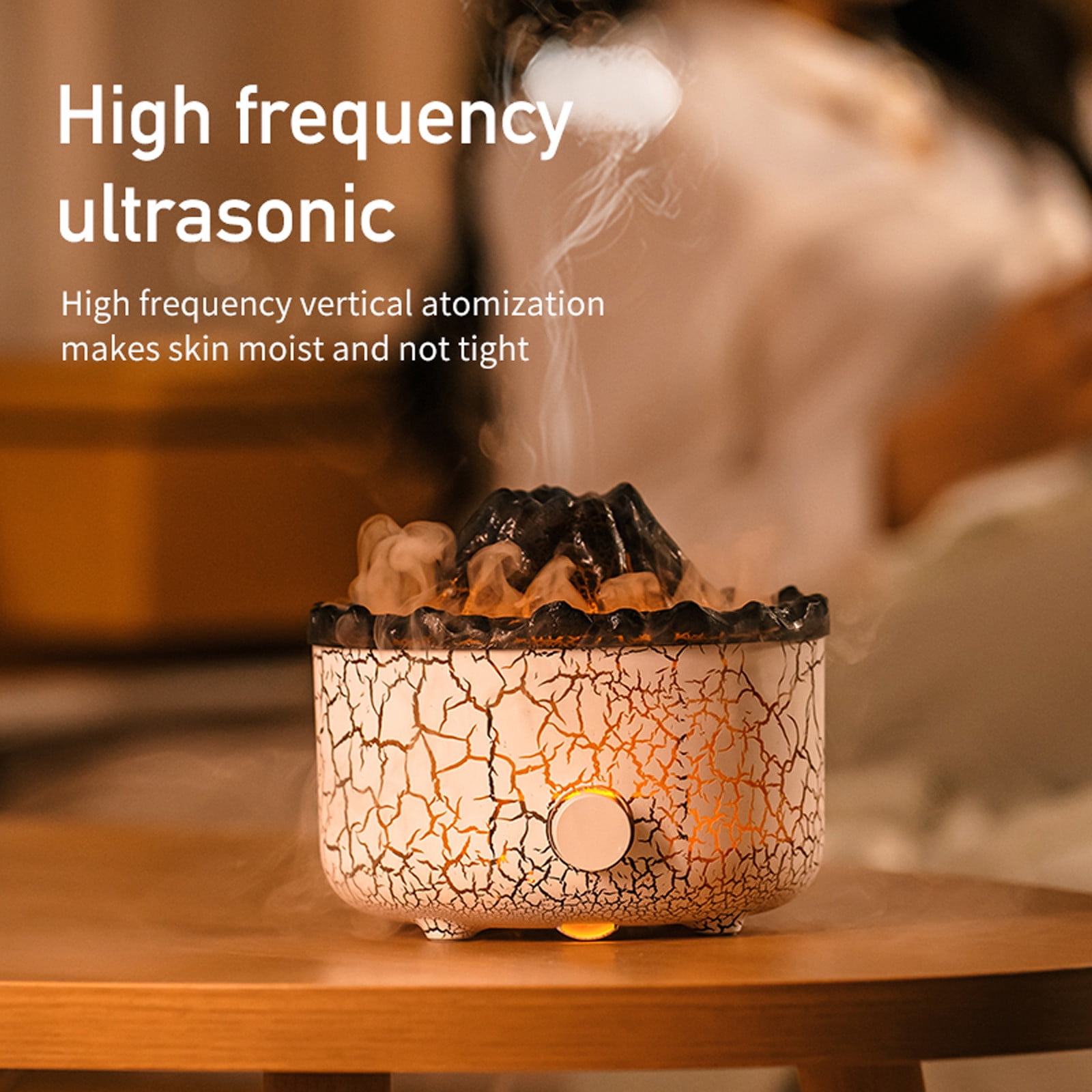 ESULOMP Volcanic Aromatherapy Machine Home Desktop Humidifier Flame Aromatherapy Machine