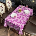 thumbnail image 2 of Pink Butterfly Pattern Rectangle Tablecloth 60"x102",Waterproof Polyester Rectangle Table Cloth, Wipeable Spillproof Polyester Tablecloth for Dining, Camping, Indoor and Outdoor, 2 of 6