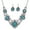 as show, variant on Jiaroswwei Women's Hollow Tibetan Oval Turquoise Bib Collar Necklace Earrings Jewelry Set