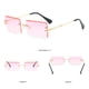 thumbnail image 4 of Las gafas de sol cuadradas sin marco del borde cortado forman las gafas de sol de la tendencia, hechas de PC, plástico, metal, 4 of 5