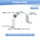 thumbnail image 3 of Uxcell 10-Pack Abrazaderas de Conducto, 2-3/8" Abrazadera de Tubería Rígida de Acero Inoxidable 304 M60 para Fontanería, 3 of 7