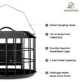 thumbnail image 7 of Kingsyard Squirrel Proof Double Suet Feeder, Metal Cage Bird Feeders for Outdoors Hanging, Black, 7 of 7