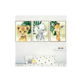 thumbnail image 1 of Juego de 3 pósteres de animales de Safari, jirafa de la jungla, león, elefante, palmera, arte de pared, 30 x 40 pulgadas, decoración de lienzo para habitación de niños y niñas, regalo (sin marco) ACTIVE Biensenido a ACTIVE, 1 of 5