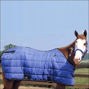 80"" Weaver Blue 1200D Horse Winter Stable Blanket 400 Grams Poly Fiber Fill