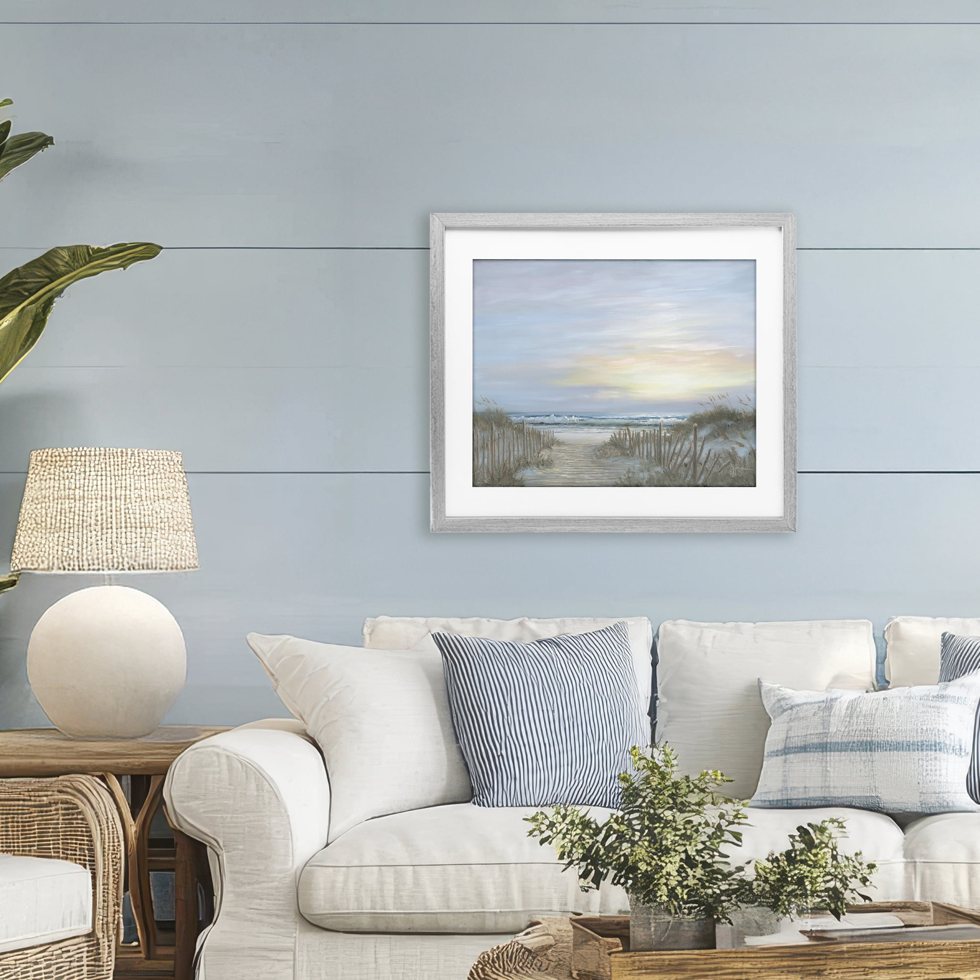 Stupell Industries Serenity Path Sunset Gray Framed Print Under Glass, design by Georgia Janisse