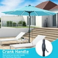 thumbnail image 3 of Autlaycil 10 FT Patio Umbrella with Steel Tilt and Crank, 8 Strip Lights Includes 64 Solar LED Lights - Blue, 3 of 7