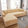 thumbnail image 1 of BBLVER Recliner Plain Stretch Sofa Cover L Shape Washable Corner Sofa Cover for Living Room Modern Pattern, 1 of 4