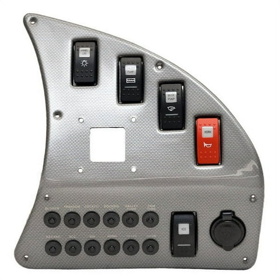 Rinker Boat Switch Panel | Captiva Silver Plastic