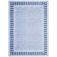 thumbnail image 5 of Nanan 10'x14' Machine Washable Area Rug Classic Solid Striped Wavy Border Non-Slip Indoor Floor Carpet for Living Room Bedroom Entryway, Light Blue, 5 of 8