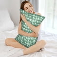 thumbnail image 5 of Imitation Silk Hair Care Pillowcase 20x30in Invisible Zipper Design Satin Pillowcase For Bedroom Living Room Sofa Hotel Green Houndstooth Vintage Texture Hand-Drawn Sketch_1, 5 of 8