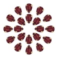 thumbnail image 1 of Unique Bargains 20Pack Teardrop Sew on Rhinestone - 10x7mm Glass Teardrop Crystal Rhinestones in Gold Prong Setting (Brown Purple), 1 of 7