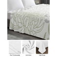 thumbnail image 6 of Sage Green White Full Size Flat Sheet, Wrinkleproof & Fadeproof Cooling Flat Bed Sheet Only, Abstract Grey Chrysanthemum Flower Breathable Soft Bedding Top Sheets 81 x 96 Inches, 6 of 8