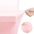 thumbnail image 6 of Utopia Kitchen Spandex Tablecloth 2 Pack [4FT, Pink] Tight, Fitted, Washable and Wrinkle Resistant Stretch Table Cloth Rectangle Cover for Trade Show, Weddings & Parties [48Lx30Wx30H Inch], 6 of 9