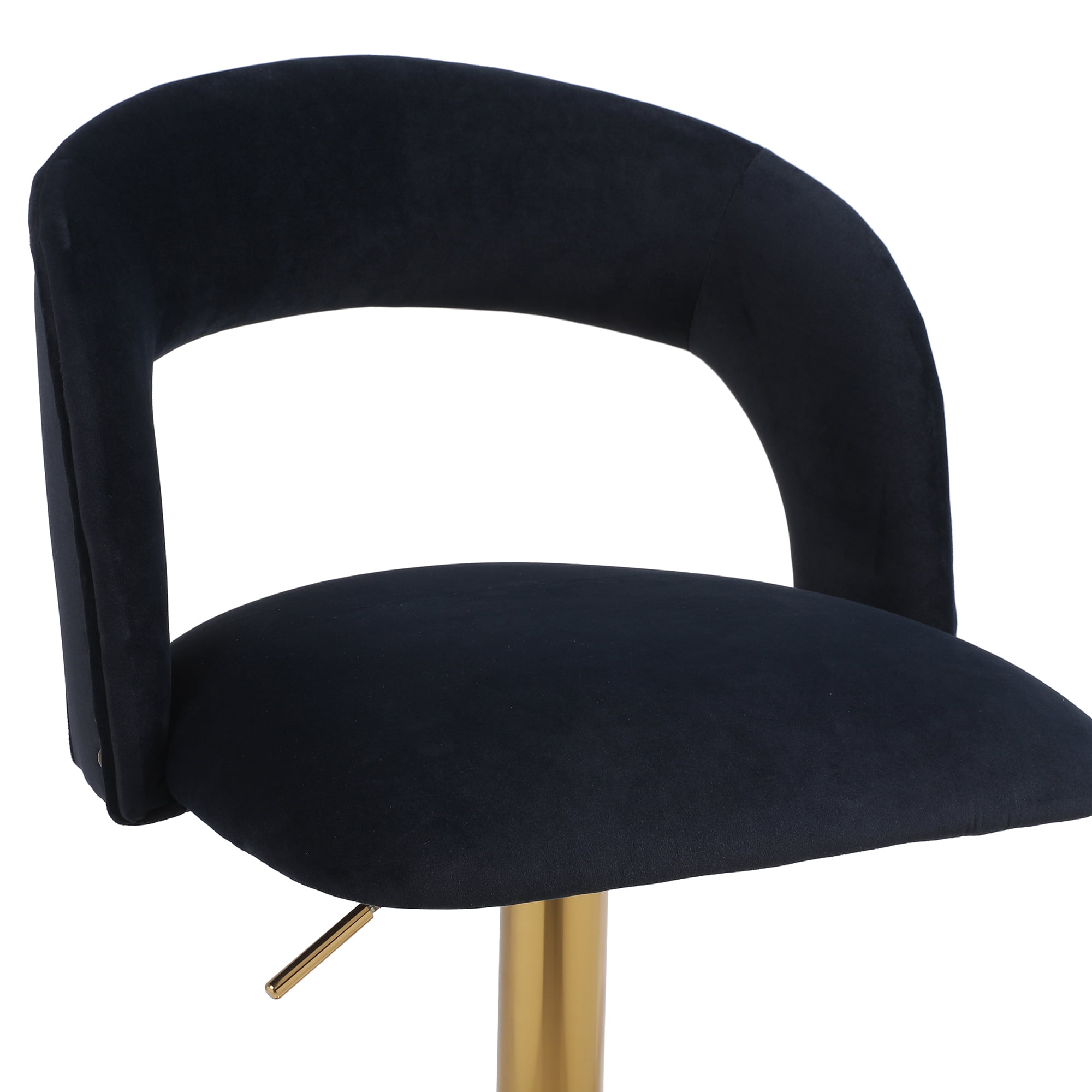 YYAo Swivel Bar Stools Chair Set of 2, Modern Adjustable Counter Height Bar Stools, Velvet Upholstered Stool with Back& Footrest for Kitchen, Black YYAo Swivel Bar Stools Chair Set of 2, Modern Adjustable Counter Height Bar Stools, Velvet Upholstered Stool with Back& Footrest for Kitchen, Black