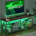 thumbnail image 5 of Behost TV Stand for 65 inch TV, TV Cabinet with 20 Colors LED Lights for Living Room, Brown, 5 of 10