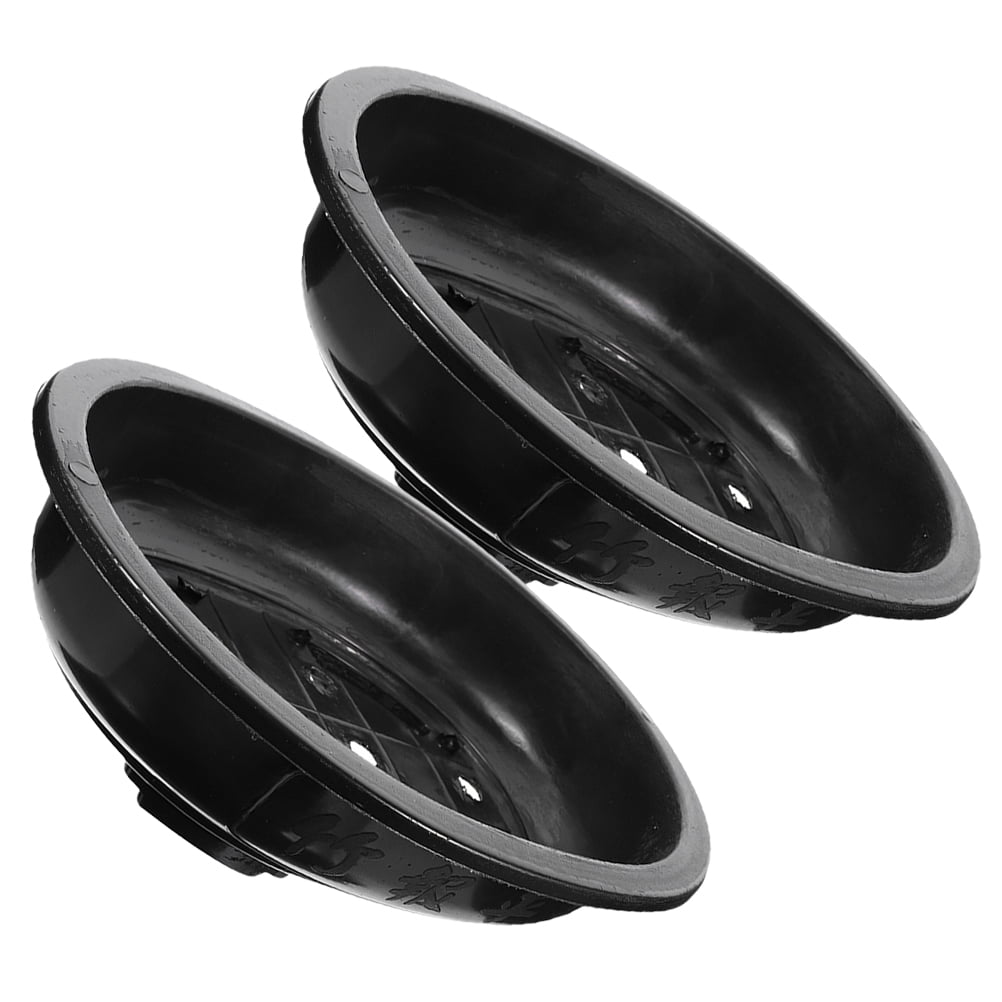 FESTFENDS 2Pcs Large Planter Pot Flower Pot Indoor Black Plastic Breathable Elegant Gardening