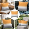 thumbnail image 6 of Gradient Orange Throw Pillow Cover and White Grayish Cotton Linen Cushion Cover Throw Pillow Case with Invisible Zipper for Couch Sofa Bed Chair Car 20x20 Inch, 6 of 9