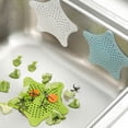 thumbnail image 4 of Colador de fregadero de cocina con forma de estrella de cinco puntas, antibloqueo, tapa de desagüe de bañera, filtro de baño, herramientas de cocina y baño, color verde, 4 of 8