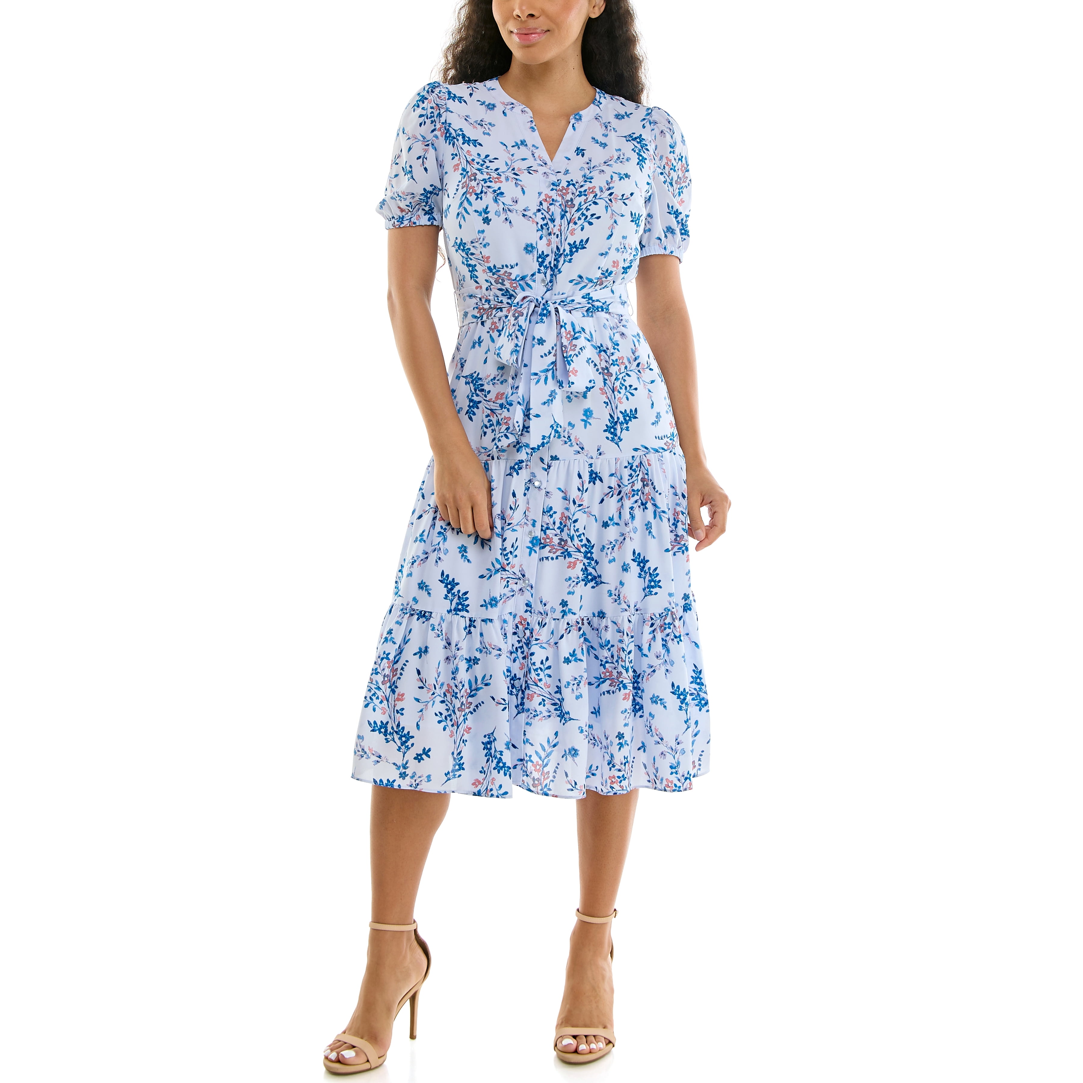 Nanette Lepore Women's Puff Sleeve Lace Midi Dress, Sizes XS-XXXL