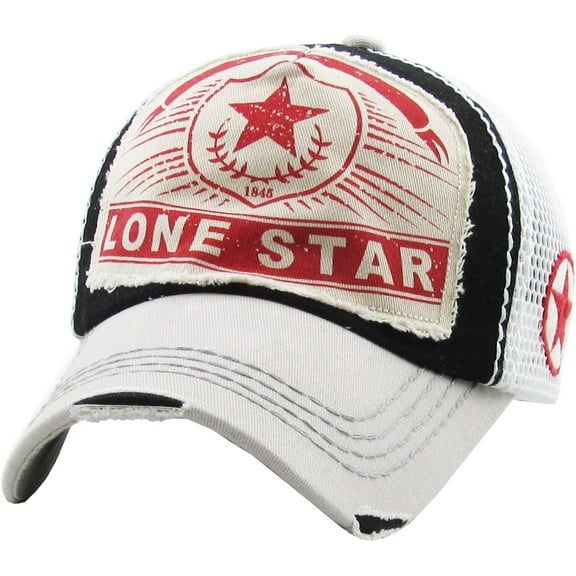 Lone Star Mesh Vintage Distressed Baseball Cap Dad Hat Adjustable