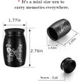 thumbnail image 3 of 3 Inches Small Stainless Steel Keepsake Cremation Urn Butterfly Mini Cremation Urns for Ashes Stainless Steel Small Memorial Ashes Holder Mini Urn Small Ash Urn, 3 of 7