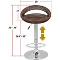 thumbnail image 3 of ZENY Ensemble de 4 Tabourets de Bar Réglables, Chaises de Bar Pivotantes avec Dossier, Tabouret de Comptoir de Cuisine Moderne, 3 of 7