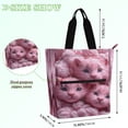 thumbnail image 2 of BZSMCE Book Tote Bag Casual Style Creatively Kitten Dreams in Puff Printed, 2 of 7