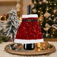 thumbnail image 5 of LOLIPPYY Christmas Wine Bottle Cover with Plush Sequin Santa Dress, Holiday Wine Bag for Christmas, New Year, Wedding Party Decor, 5 of 10